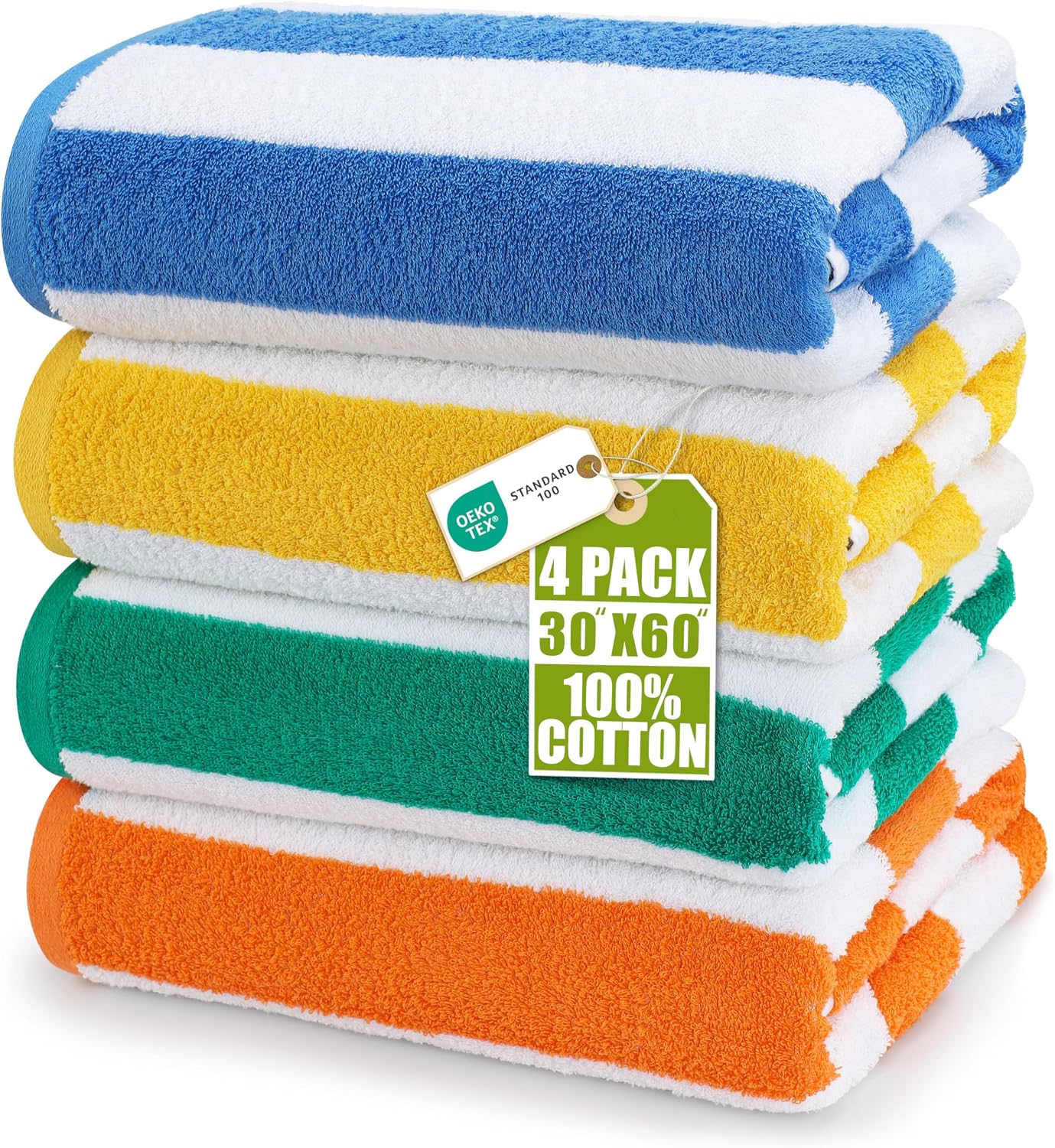 Beach & Bath Towels 4-Pack 30x60