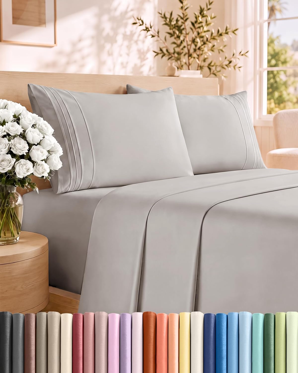 Queen 4 Piece Cooling Sheet Set