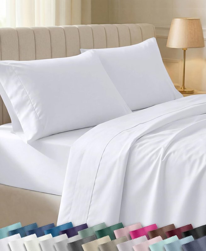 400TC Cotton Sateen Sheet Set, King