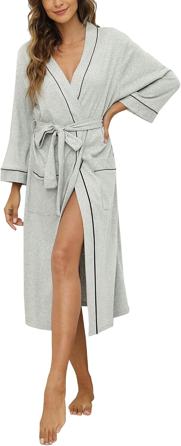 Cotton Knit Kimono Robe