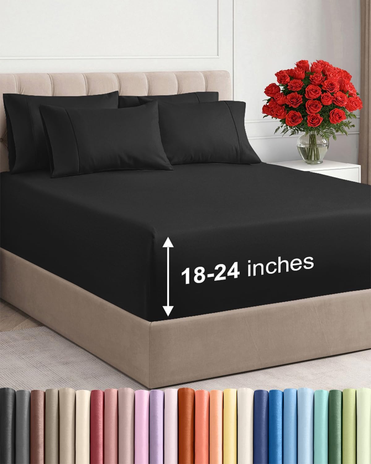 Extra Deep Queen Sheet Set, 6pc