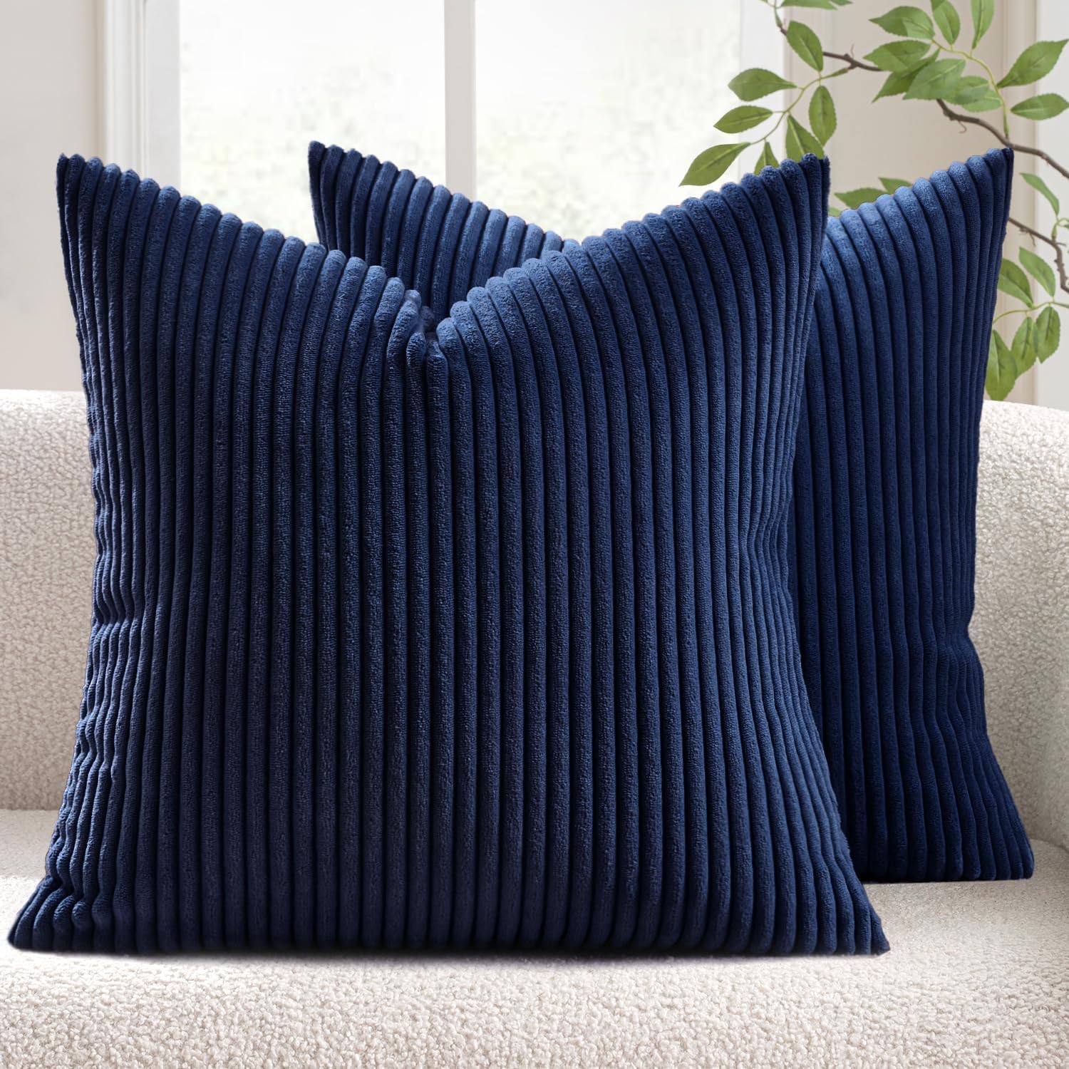 Corduroy Throw Pillow Covers (2)