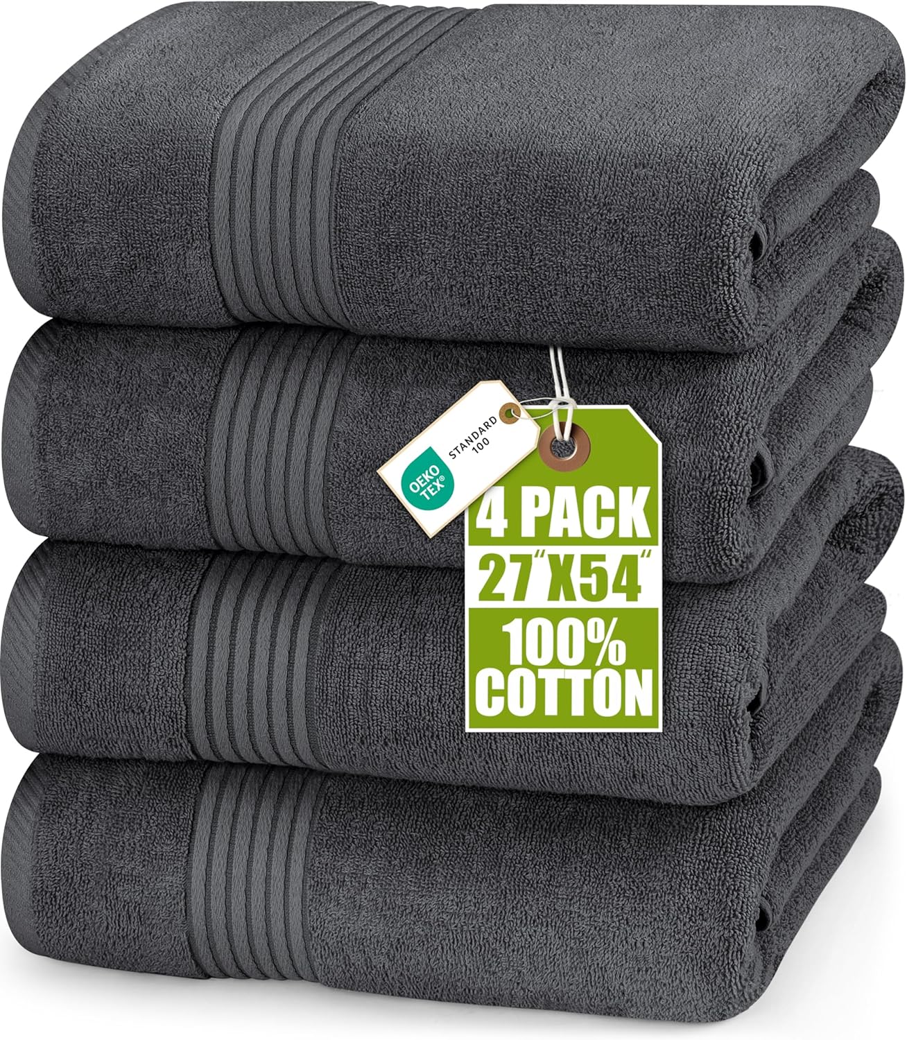 Luxurious Bath Towels Set, 4 Pack
