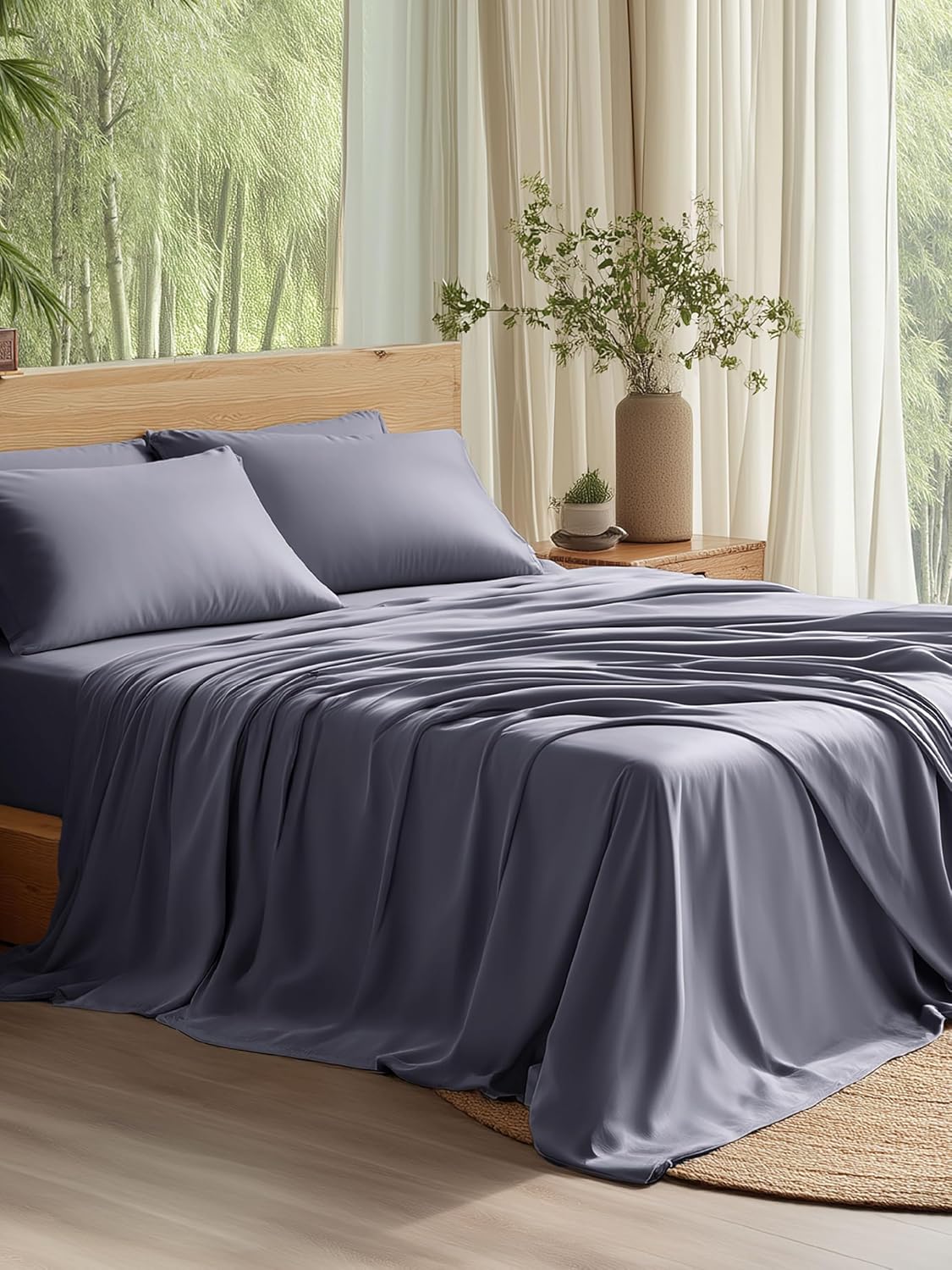 4 Piece Bamboo Rayon Sheet Set, Queen