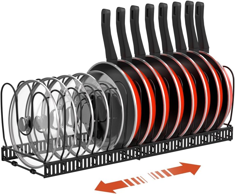 Pot & Pan Lid Organizer Rack