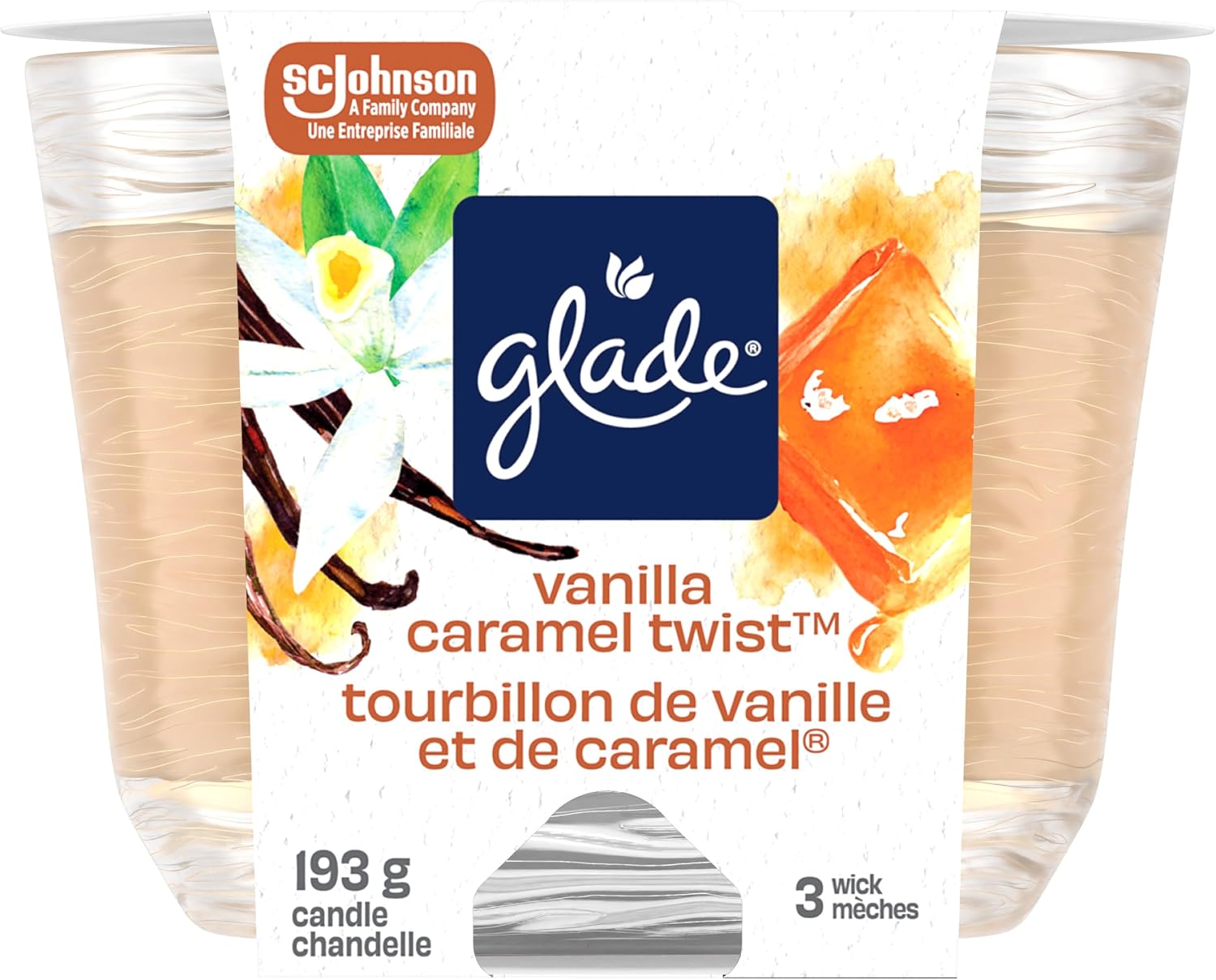3-Wick Candle, Vanilla Caramel Twist