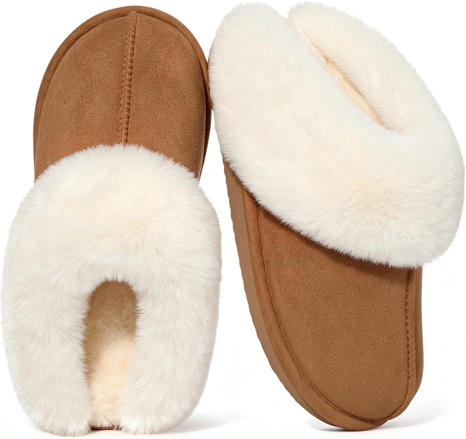 Women's Fuzzy Memory Foam House Slippers