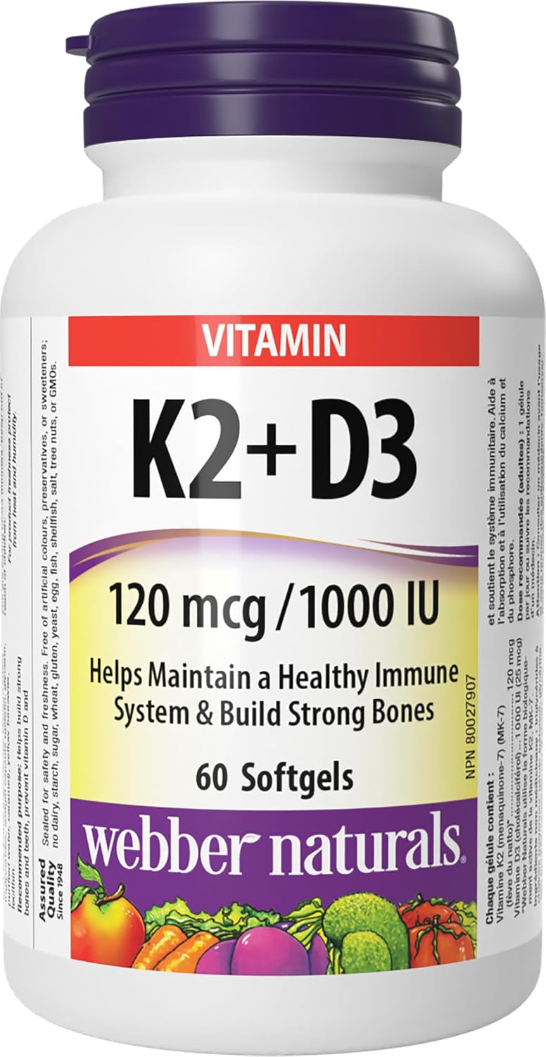 Vitamin K2 with D3, 60 Softgels