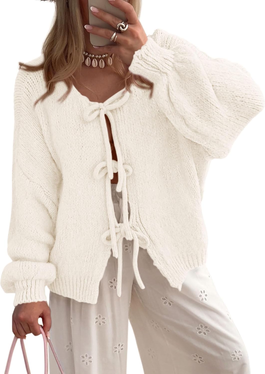 Tie Front Bow Cardigan