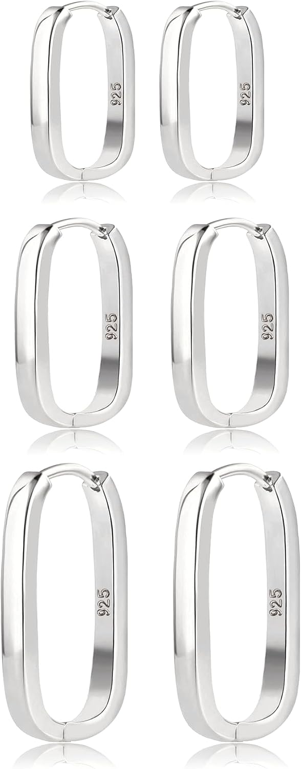 3-Pair Sterling Silver Earring Set