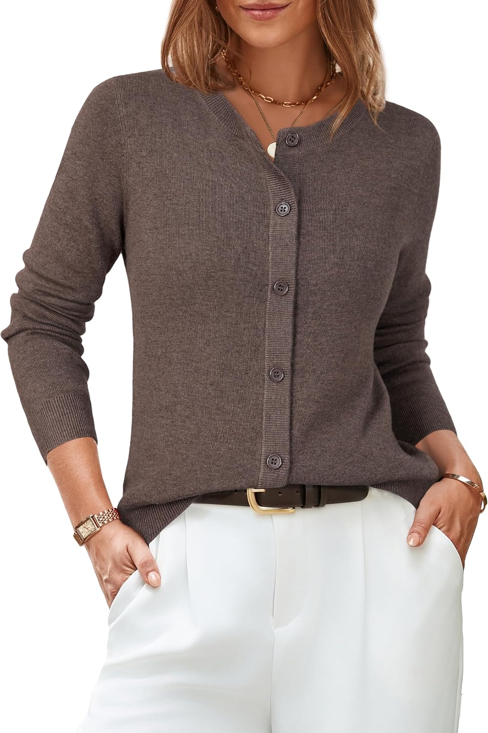 Women's Wool Blend Fall Cardigan Sweater