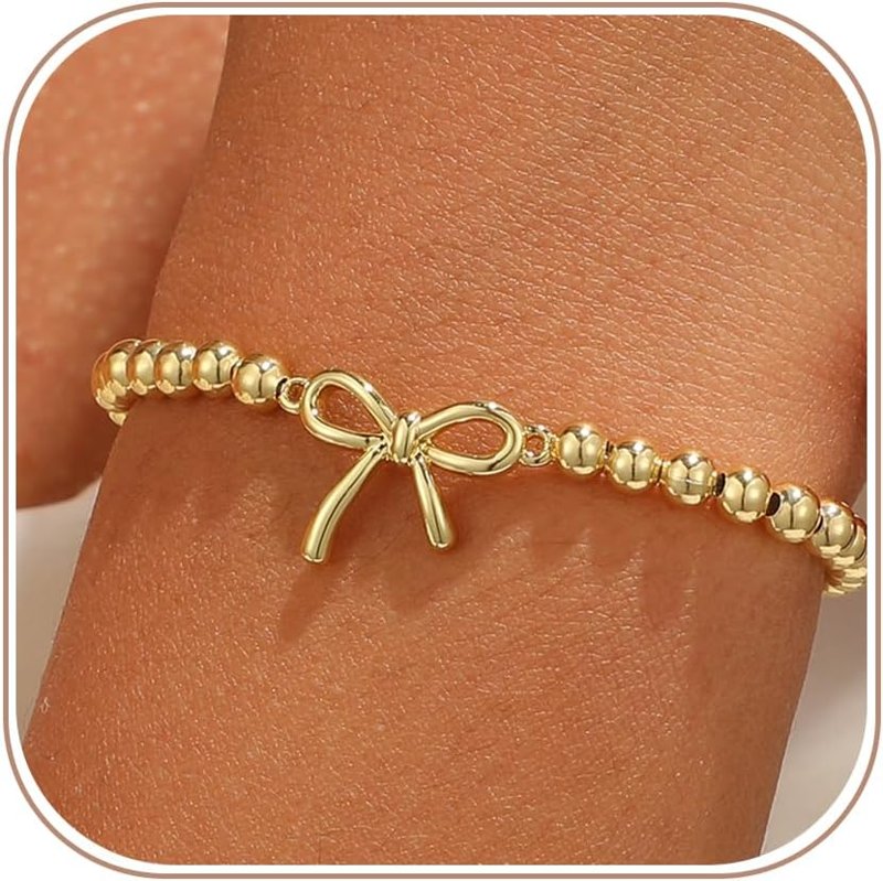 Gold Stretch Beaded Bracelets