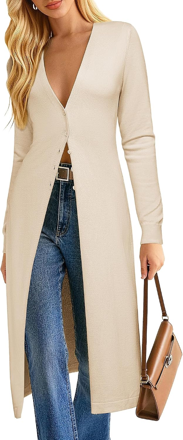 Women's Long Lightweight Knit Cardigan